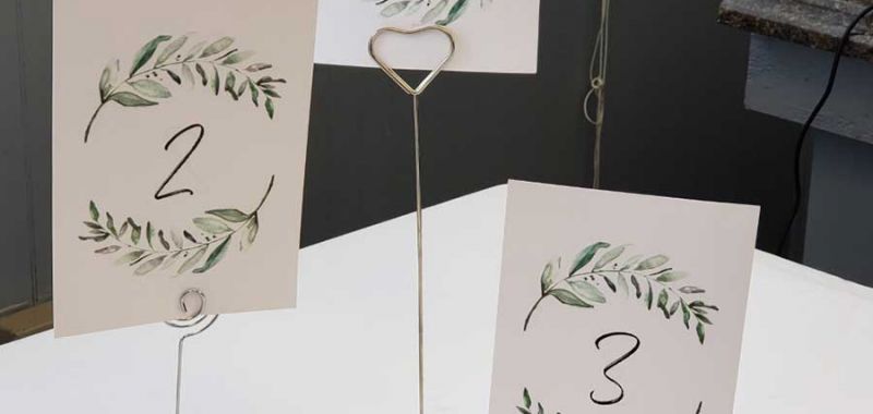 Wood, Wire & Clip Table Number Holders