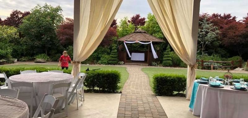 Draping with Curtain towards Gazebo