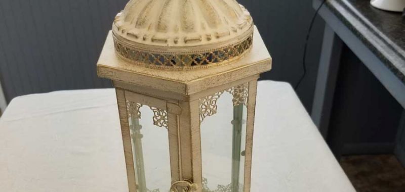 Ivory Lantern with Shabby Chic Finish - $12 ea.