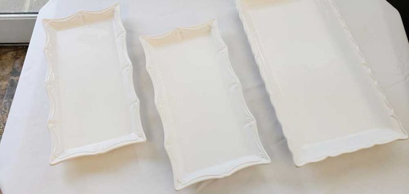 White Server Platters (3)